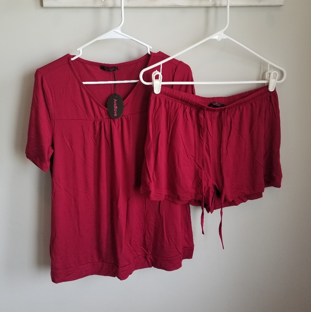 NEW Burgandy Pajama Set